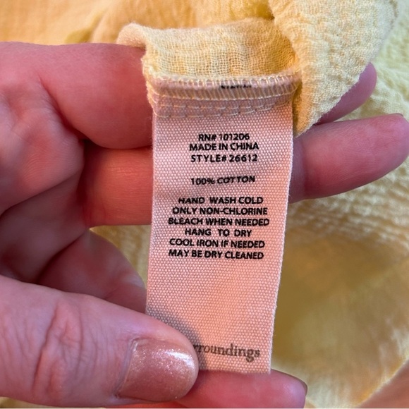 Soft Surroundings Siesta Key Tunic Top Yellow Cotton Gauze Lightweight Large - Picture 9 of 11